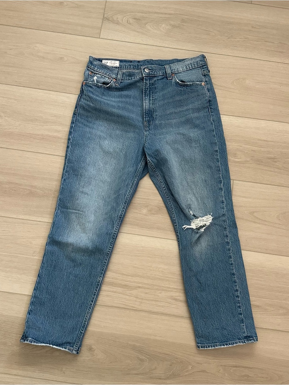 GAP Women's 32|14R Cheeky Straight Sky High Jeans